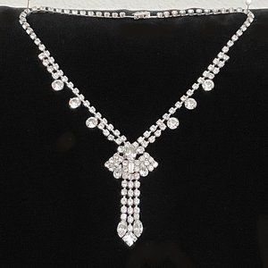 Rhinestone Necklace with Pendant